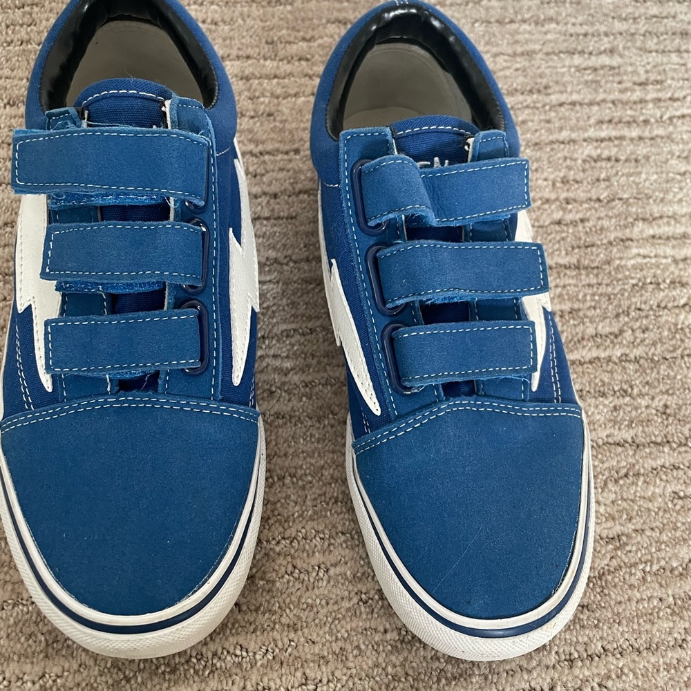 Revenge x Storm Blue and White Velcro Sneakers